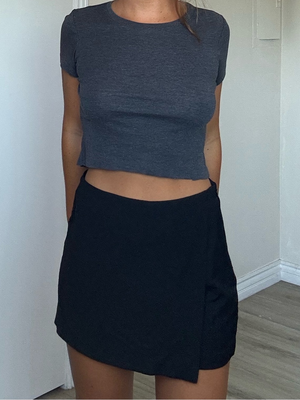 Vero Moda Black Asymmetrical Skort